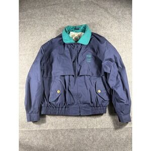 Mens Bausch & Lomb Olympic Sponsor Jacket Navy Green Windbreaker Size M